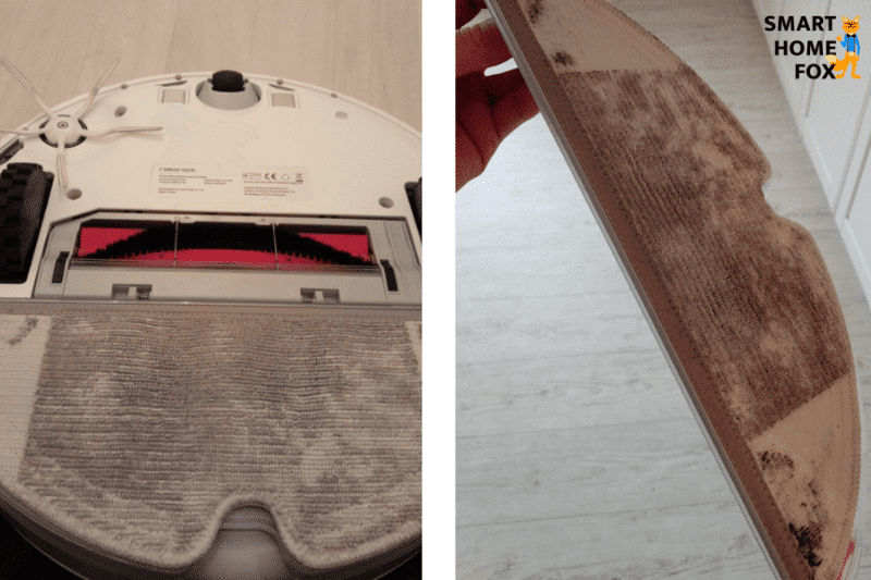 The cloth of a robot after mopping